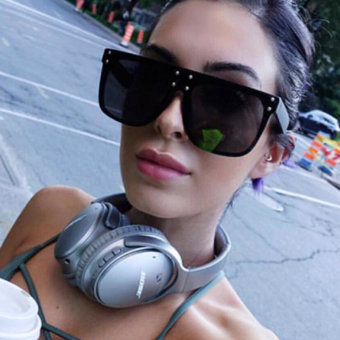 Fashion men and women glasses big box face slimming sunglasses