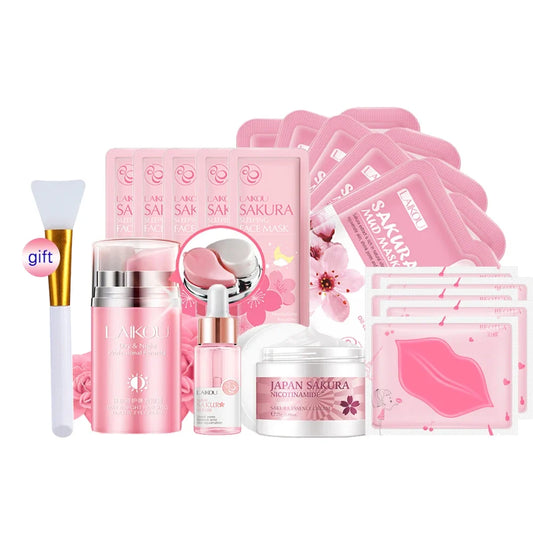 Sakura Set Whitening Cream 24k Serum Care Kit Face Mask Facial Products Kit